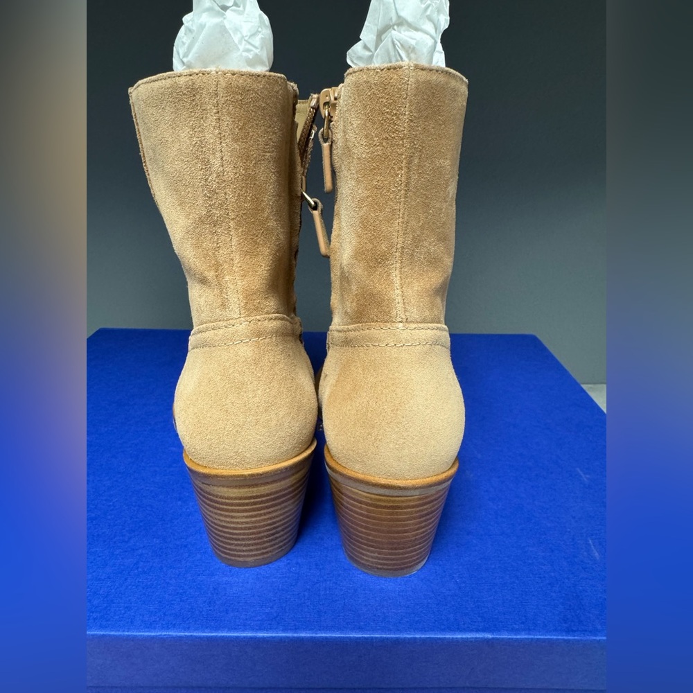 NIB- Stuart Weitzman Tate Tan Suede Ankle Booties - Picture 4 of 8